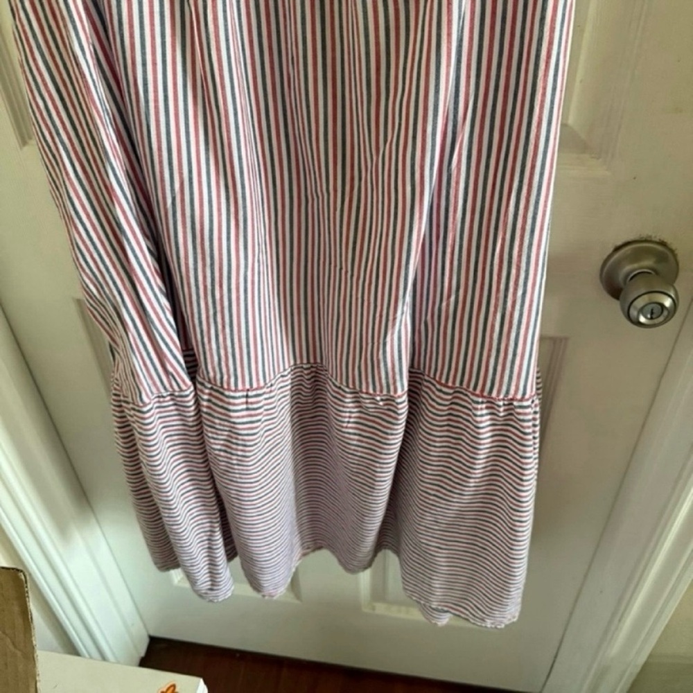 Old Navy fit & flare short sleeves striped tie-back midi dress - Picture 6 of 10